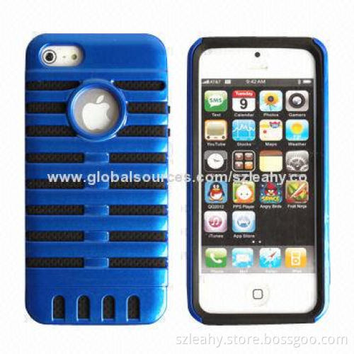 Hollowed PC case, inner is silicone, for iPhone5/5s